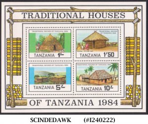 TANZANIA - 1984 TRADITIONAL HOUSES - MIN. SHEET MINT NH