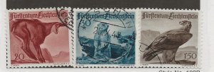 Liechtenstein 223-225 Set Used.