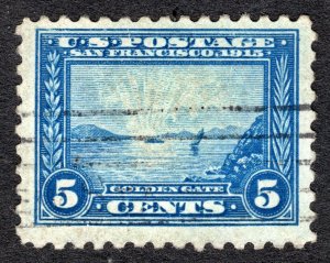 US 1913 5¢ 10 perf Panama Pacific Stamp #403 Used CV $17.50