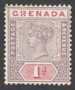 Grenada Sc# 40 MH 1895-1899 1p lilac & carmine rose Queen Victoria