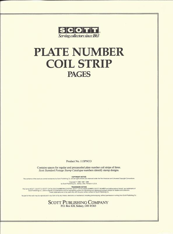 SCOTT PLATE # COIL STRIP PAGES, 1981 - 2006, w/SCOTT MOUNTS, SHIPS FREE