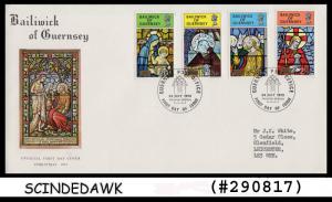 BAILIWICK OF GUERNSEY - 1973 CHRISTMAS - 4V - FDC