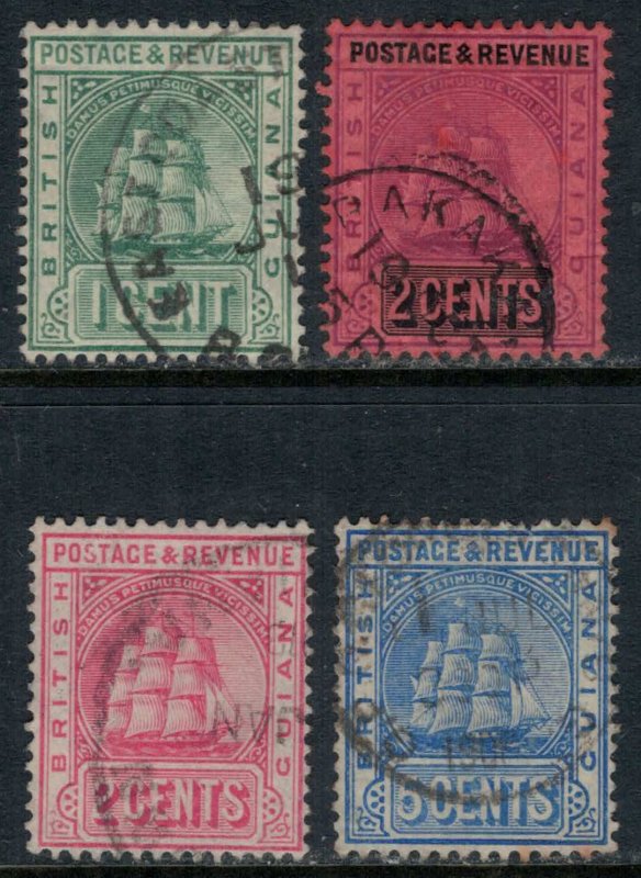 British Guiana #160-1,72,5  CV $8.70