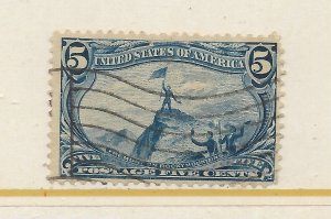 U.S. #288 The 1898 Fremont in the Rockies Used. C.V. $25.00