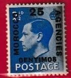 MOROCCO AGENCIES SCOTT#81 1936 25c KING EDWARD VIII- MNH