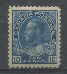 Canada #117a 10c Deep Dull Greenish Blue 1911-27 Admiral Issue Dry Ptg VF-84 OG