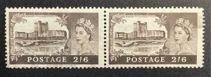 Great Britain #309 Used Pair - Queen Elizabeth (Watermark 308 Checked) SCV ~3.00