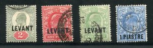 GREAT BRITAIN OFFICES IN THE LEVANT LOT OF FOUR USED STAMPS