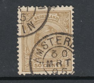 Netherlands Sc 49 used. 1894 50c yellow brown Princess, fresh, bright, F-VF.