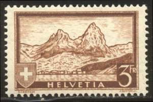 SWITZERLAND #209 Mint NH - 1931 3fr Orange Brown