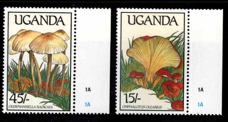 Uganda   Scott 662-663 MNH** Mushroom stamps