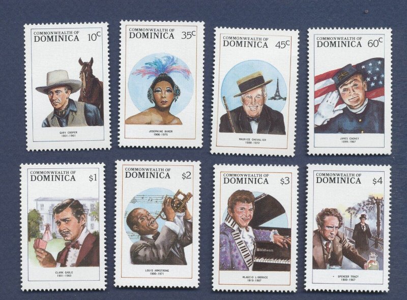 DOMINICA - Scott 1091-1098 - MNH set of 8  - Entertainers