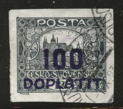 CZECHOSLOVAKIA Scott J17 Used 1918 Postage Due stamp