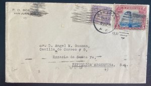 1931 San Juan Puerto Rico Usa Cover To Rosario Argentina