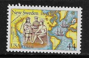 UNITED STATES, C117, MNH, SETTLING OF NEW SWEDEN