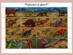 Tanzania Sc 902 NH Minisheet of 1992 - Dinosaurs