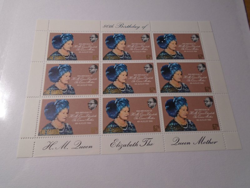 Gambia  #  412  MNH    Royalty   complete sheet