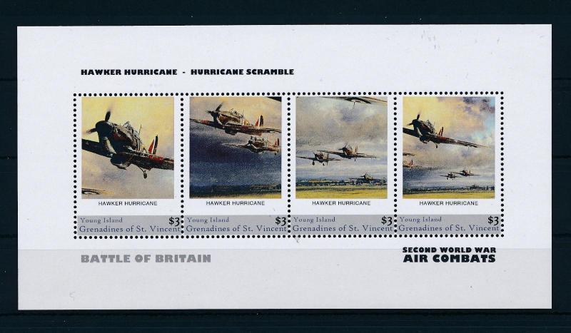 [81186] Young Island St. Vincent 2011 World War II Battle of Britain Sheet MNH