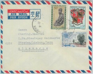 81050 - MADAGASCAR - POSTAL HISTORY -  COVER to GERMANY  1960's  Heraldry