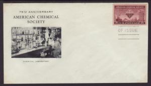 US 1002 Chemical Society 1951 Grimsland Pencil FDC