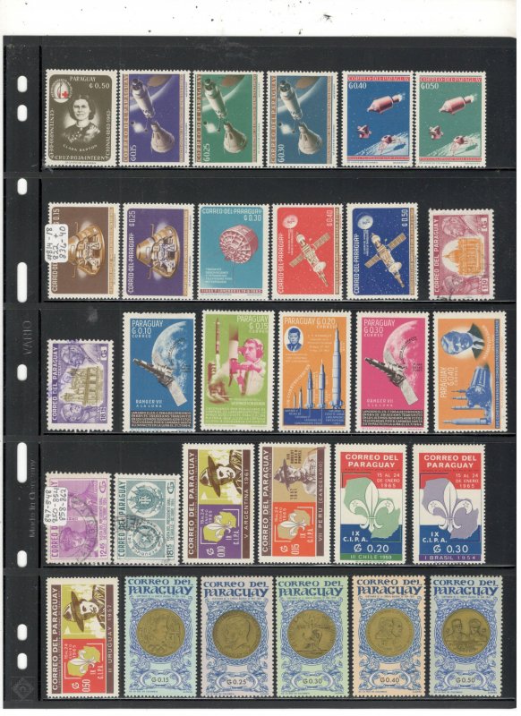 PARAGUAY COLLECTION ON STOCK SHEET MINT/USED