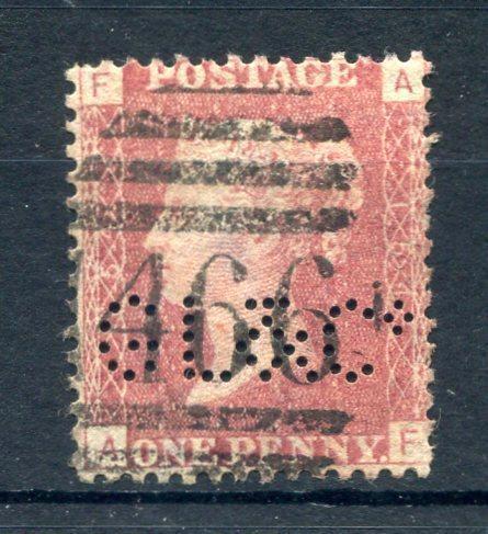 PENNY RED PLATE 154 WITH 'GL&Co' PERFIN