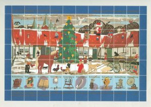 Denmark 1993 Christmas Sheet Kalundborg  Museum.Santa,Animals,Farm,Cat,Dog,Horse