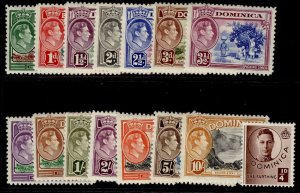 DOMINICA GVI SG99-109a, complete set, M MINT. Cat £75.