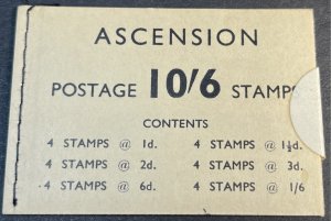 ASCENSION ISLAND # SB1-MNH(4 EA-75-78 & 80)-COMPLETE SEALED-STITCHED BKLET-1963