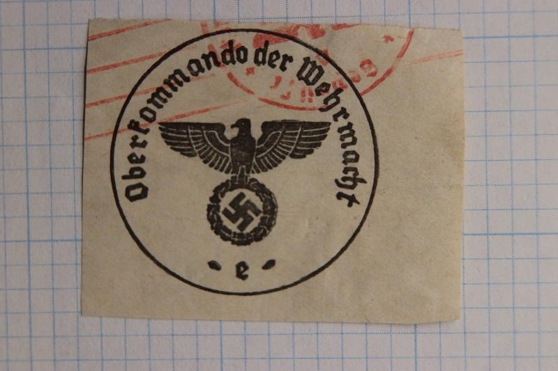 High Command of the Wehrmacht oberkommando seal Official censored opened letter