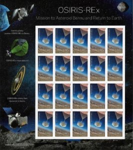 U.S.#5820 Osiris-REx 66c FE Full Pane of 20, MNH.