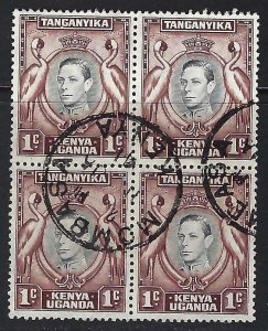 kenya Uganda & Taganyka 66 VFU BLOCK OF 4 [D4]