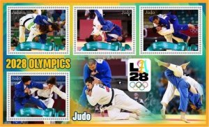 Stamps. Olympic Games 2028 in LA  2022 year 1+1 sheets perf Namibia