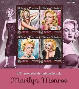 2016 S.Tome&Principe - Marilyn Monroe.  Michel: 6681-6684  |  Scott Code: 3096