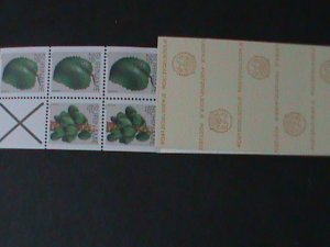 SURINAM- BOOKLET- LOVELY FRUITS -MNH BOOKLET OF 11 STAMPS VF LAST ONE