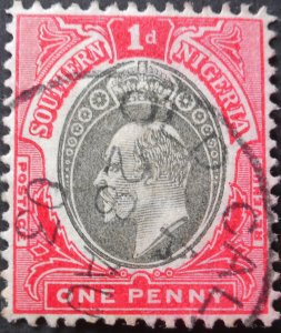 Southern Nigeria 1903 1d with OLD CALABAR Code A postmark