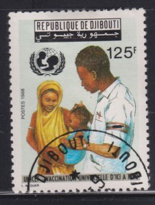 Djibouti 636 UN Universal Immunization Program 1988