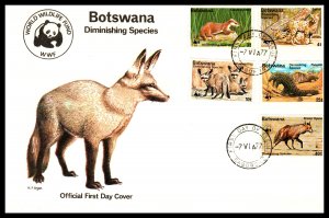 Botswana 182-186 Animals U/A FDC