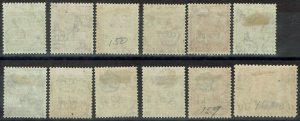 MALTA 1928 KGV PICTORIAL RANGE TO 1/- OVERPRINTED POSTAGE AND REVENUE
