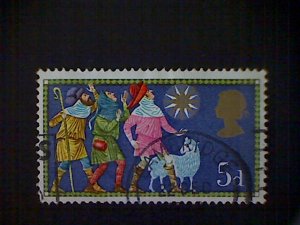 Great Britain, Scott #606, used(o), 1969, Three Shepherds, 5d