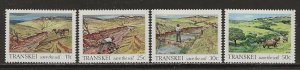 Transkei Scott catalog # 155-158 Mint NH