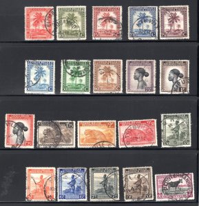 Belgian Congo #187-206 VF  Used,  CV $6.55   .....   0570153