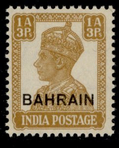 BAHRAIN GVI SG42, 1a 3p bistre, NH MINT. Cat £10.