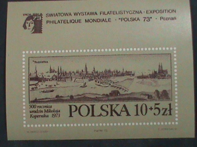 POLAND 1973- SC#B128a  POLSKA'73 STAMP SHOW-POZNAN MNH S/S SHEET- VERY FINE