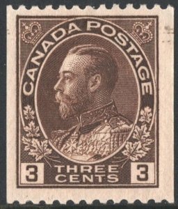 Canada SC#134 3¢ King George V Coil Single (1925) MHR