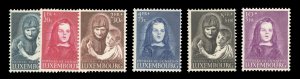 Luxembourg #B156-161 Cat$90, 1950 Child Welfare, complete set, never hinged