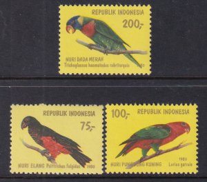 Indonesia 1104-1106 Birds MNH VF