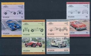 [71259] St. Lucia 1984 Automobiles Vintage Cars 4 Pairs MNH