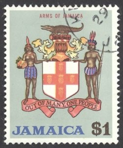Jamaica Sc# 317 Used 1970 $1 overprint Definitives