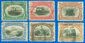 U.S. SCOTT #294-#299 PAN-AMERICAN Set, Used-Fine, No Faults Noted, SCV $119 (SK)